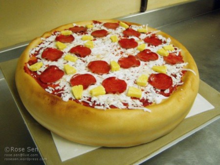 Pineapple & Pepperoni Pizza Cake